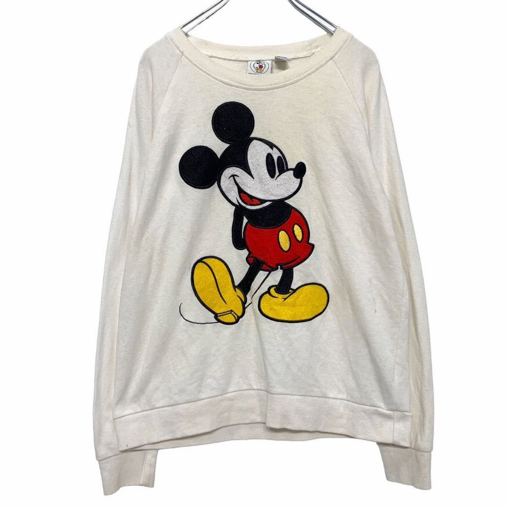 Forever21 キャラクター スウェット トレーナー S ホワイト フォーエバー21 Disney ミッキー 古着卸 アメリカ仕入 a504-5696