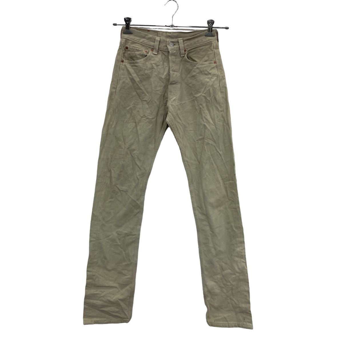 乐天商城 - 【中古】【古着】 Levi's 501 デニムパンツ W26 リーバイス ベージュ ボタンフライ USA製 古着卸 アメリカ仕入 2304-1629
