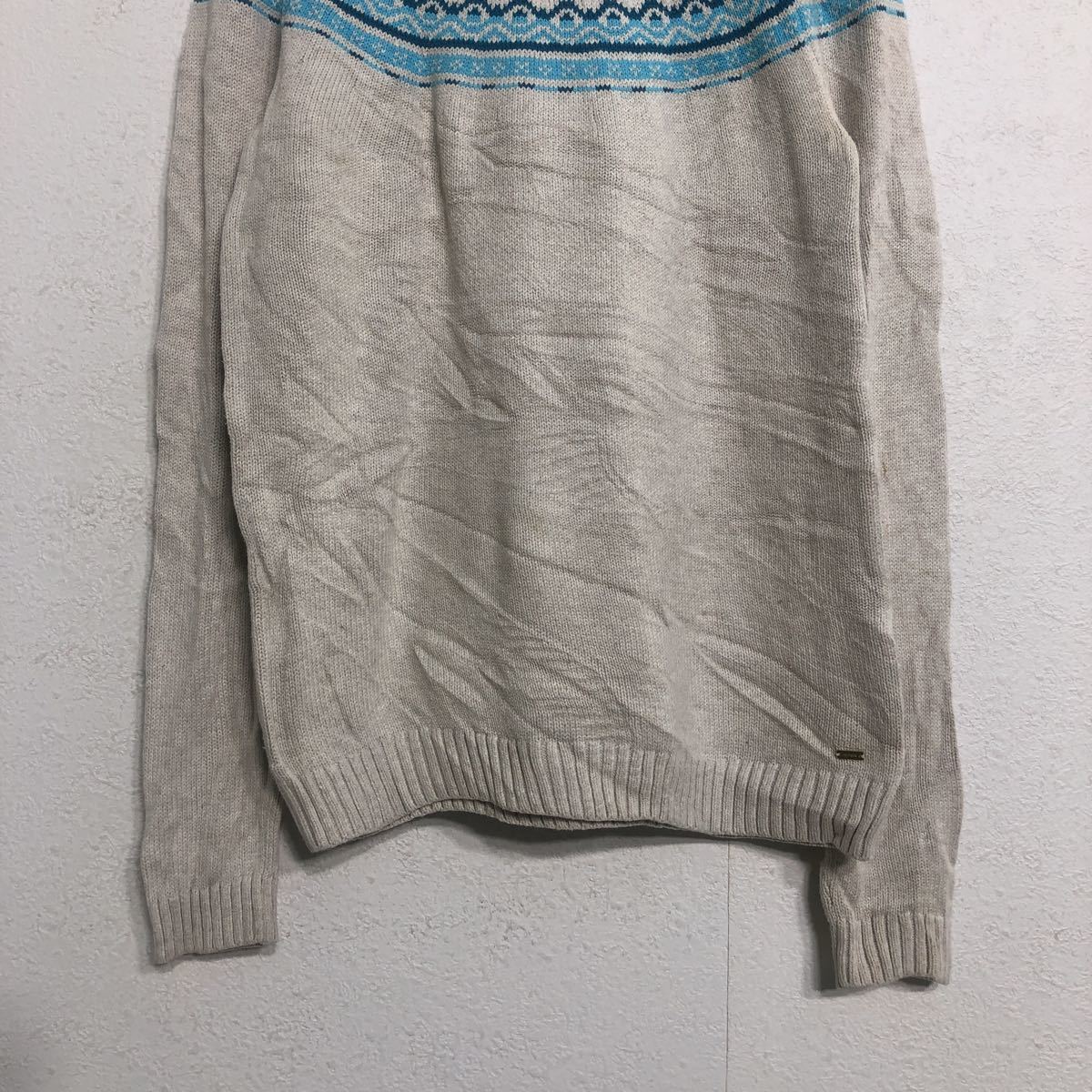 【中古】【古着】 TOMMY HILFIGER 柄ニット Sサイズ トミーヒルフィガー レディース コットンセーター 古着卸 アメリカ仕入れ a501-5064