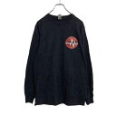 【中古】【古着】 GILDAN 長袖 プリント Tシャツ S ブラック ギルダン 古着卸 アメリカ仕入れ a501-5540