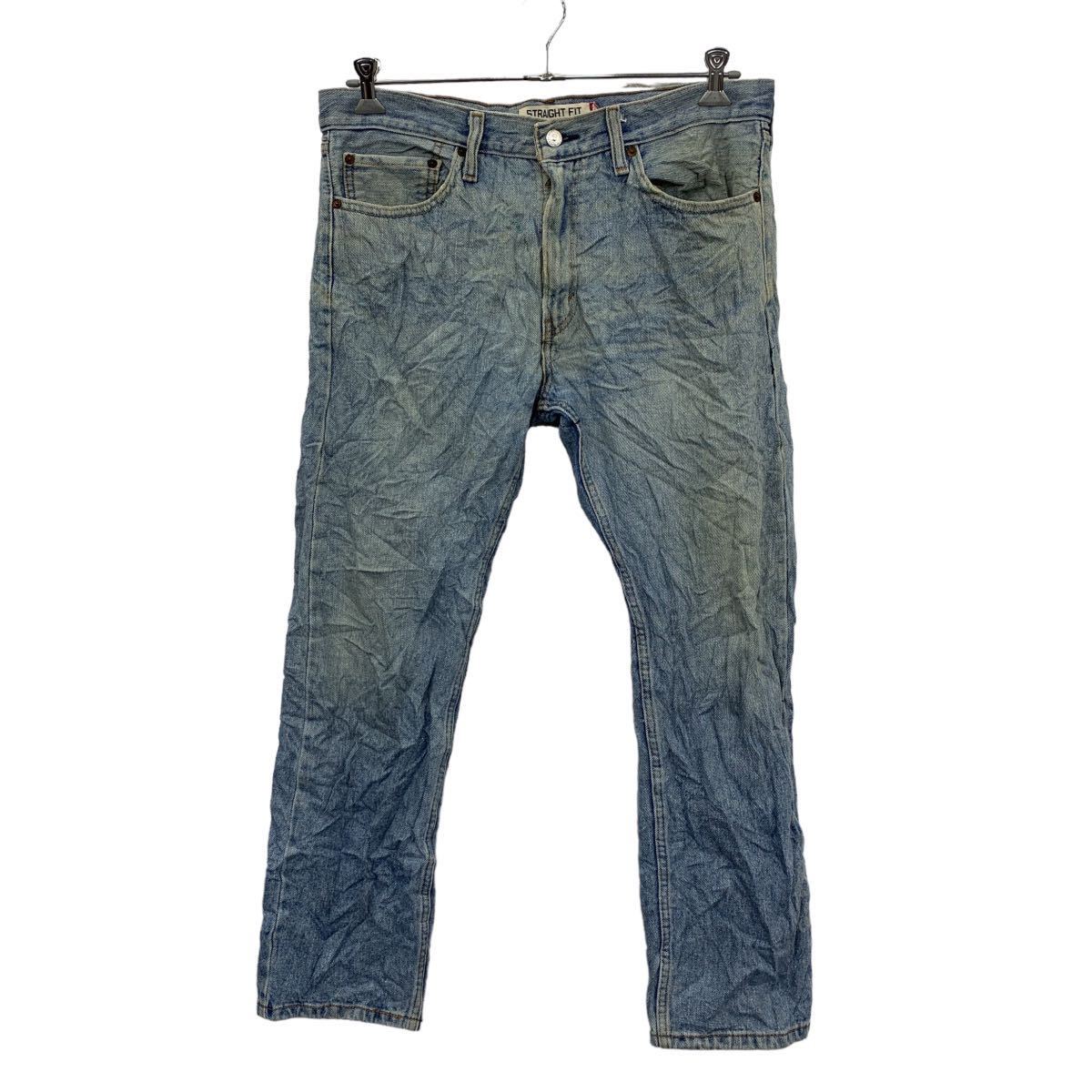 【中古】【古着】 Levi's デニムパンツ W34 リーバイス ブルー ストレートフィット 古着卸 アメリカ仕入 2304-1893