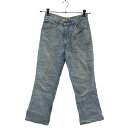 【中古】【古着】 G.A.BULE デニムパンツ W29 ライトブルー ワンポイントロゴ 古着卸 アメリカ仕入 2304-1944