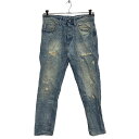 【中古】【古着】 JACK JONES デニムパンツ W32 ジャックアンドジョーンズ ライトブルー ダメージ 古着卸 アメリカ仕入 2304-2096