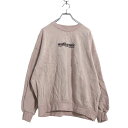 H&M ロゴ スウェット トレーナー M 薄ピンク エイチアンドエム シンプル ゆるダボ 古着卸 アメリカ仕入 a504-6461
