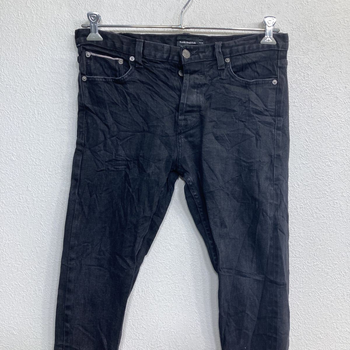 【中古】【古着】 Frank And Oak デニムパンツ W33 ボタンフライ ブラック 古着卸 アメリカ仕入 2305-239