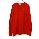 【中古】【古着】 GILDAN 長袖 プリント Tシャツ L レッド ギルダン バックプリント 古着卸 アメリカ仕入 a505-5185
