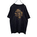 【中古】【古着】 Reebok 半袖 プリント Tシャツ M ブラック ゴールド NHL ホッケー リーボック スポーツ 古着卸 アメリカ仕入 a505-530...
