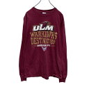 【中古】【古着】 GILDAN 長袖 プリント Tシャツ XL ボルドー ギルダン Warhawks アメフト ロンT 古着卸 アメリカ仕入 a505-5333