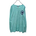 【中古】【古着】 長袖 プリント Tシャツ S ミント 海亀 シータートル ビーチ ロンT 古着卸 アメリカ仕入 a505-5440