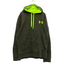 【中古】【古着】 UNDER ARMOUR プリント スウェット フーディー S カーキ アンダーアーマー スポーツ メッシュ 古着卸 アメリカ仕入 a505-...
