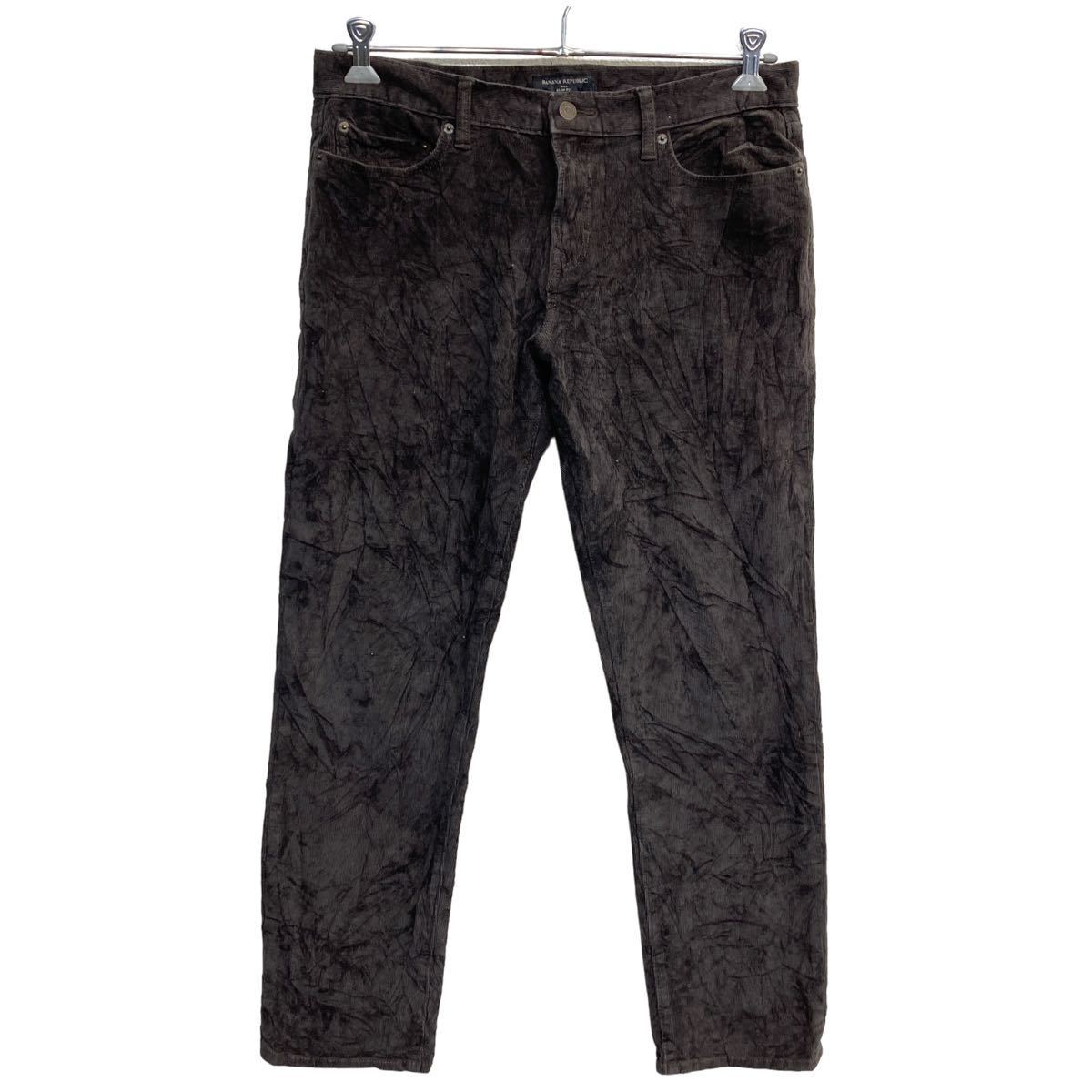 【中古】【古着】 BANANA REPUBLIC コーデュロイパンツ W33 バナナリパブリック スリムフィット ダークブラウン 古着卸 アメリカ仕入 2305-527