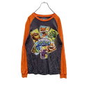 【中古】【古着】 SKYLANDERS ラグラン 長袖Tシャツ キッズ XL スカイランダース ゲーム プリント 古着卸 アメリカ仕入れ a404-5435