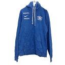 【中古】【古着】 NIKE プリント スウェットトレーナー S ブルー ホワイト ナイキ フーディ ポケット 古着卸 アメリカ仕入 a505-5572
