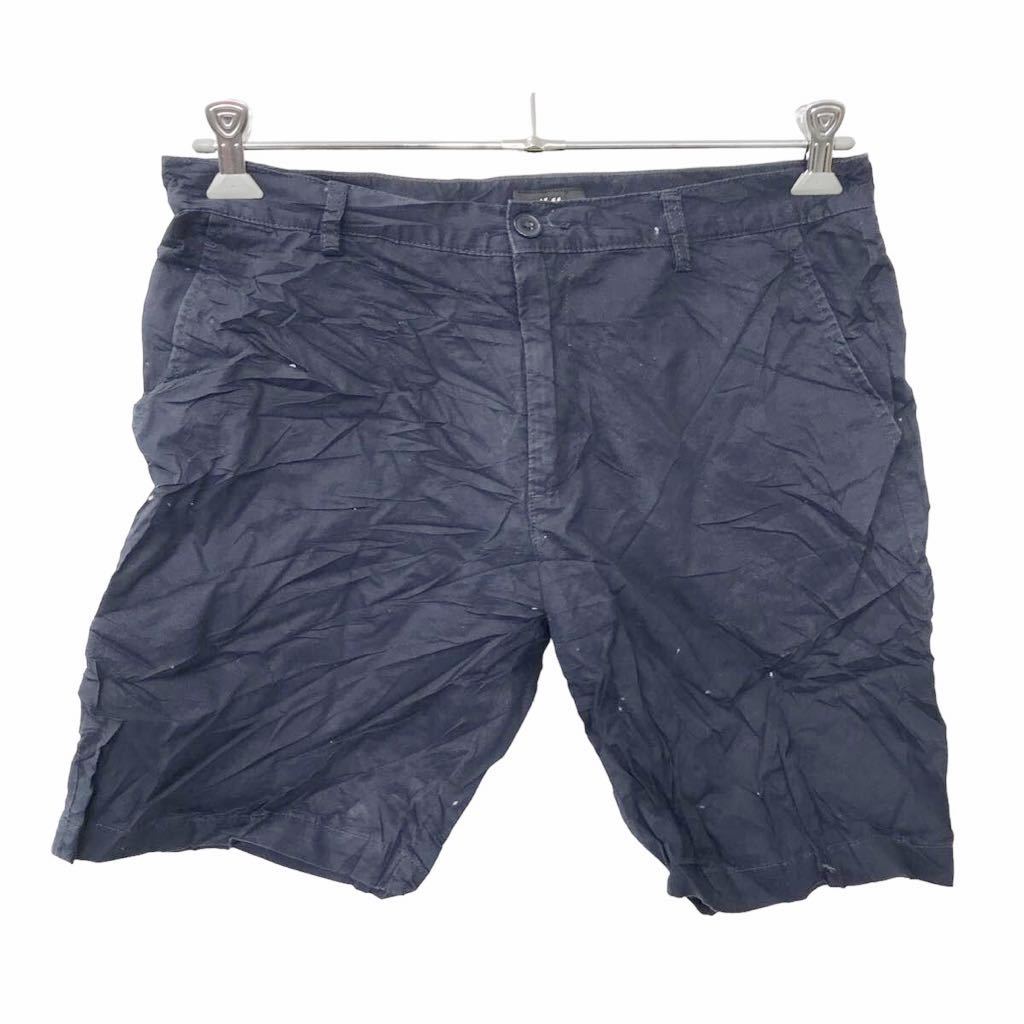 Short, Half Pants - 【中古】【古着】 H&M ハーフパンツ W33 エイチアンドエム ネイビー 古着卸 アメリカ仕入 2305-595