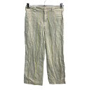 【中古】【古着】 Dickies ワークパンツ W31 ディッキーズ レディース ベージュ ストライプ 古着卸 アメリカ仕入 2305-695