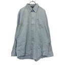 【中古】【古着】 TOMMY HILFIGER 長袖 シャツ XL サックス トミーヒルフィガー ボタンダウン ビッグサイズ 古着卸 アメリカ仕入 a505-5...