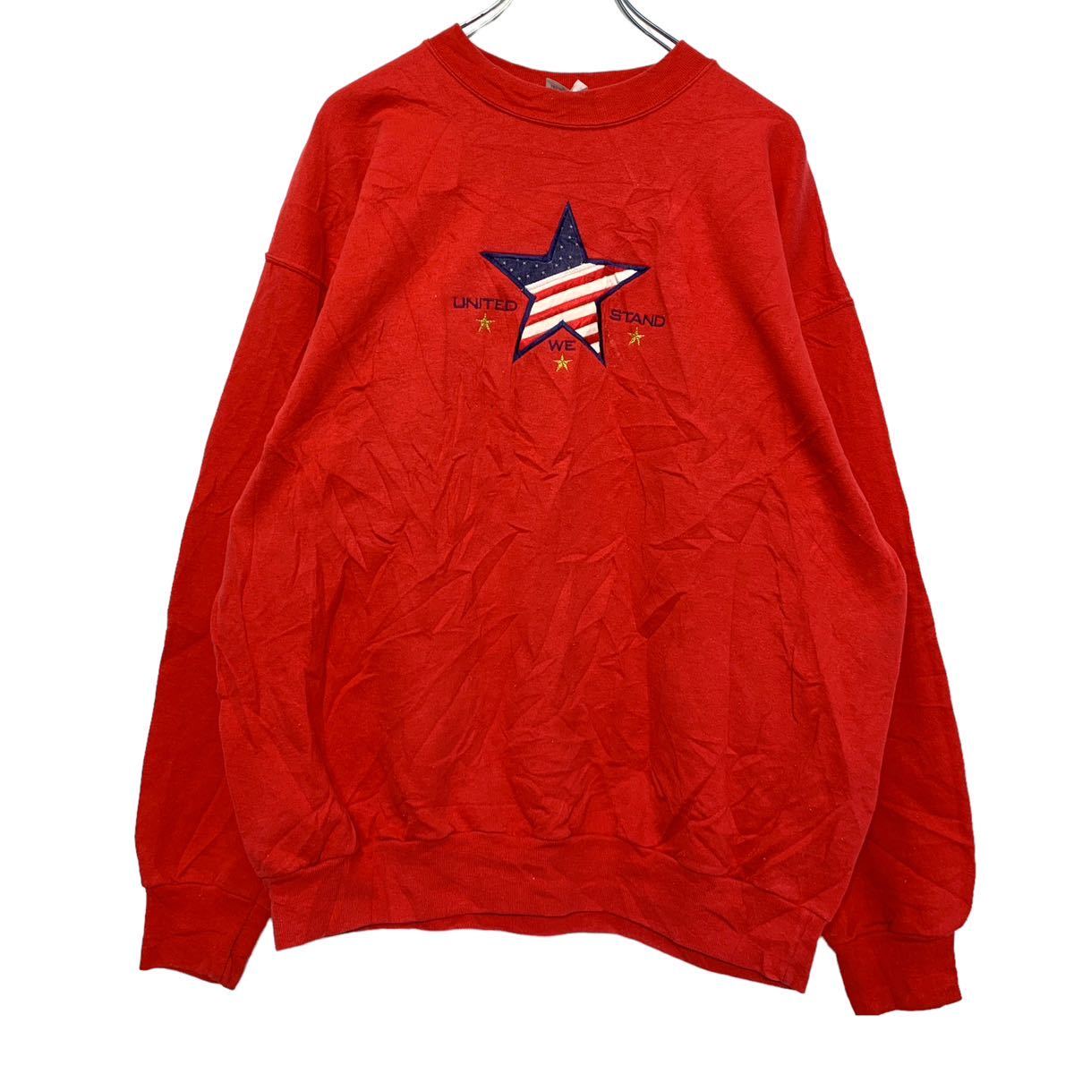 【中古】【古着】 Hanes ロゴ スウェット トレーナー L レッド ヘインズ メキシコ製 アメリカ 古着卸 アメリカ仕入 a505-5752