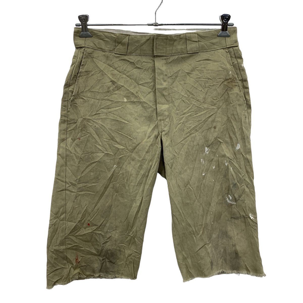 【中古】【古着】 Dickies ワークショートパンツ W32 ディッキーズ ベージュ ハーフパンツ 古着卸 アメリカ仕入 2305-848