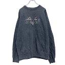 【中古】【古着】 M&CSPORT ロゴ スウェットトレーナー L ブルー エムアンドシースポーツ ゴルフ 刺繍 古着卸 アメリカ仕入 a505-5859