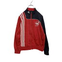 【中古】【古着】 adidas トラックジャケット キッズ 150 レッド ブラック ホワイト アディダス スポーツ ジャージ 古着卸 アメリカ仕入れ a405-5614