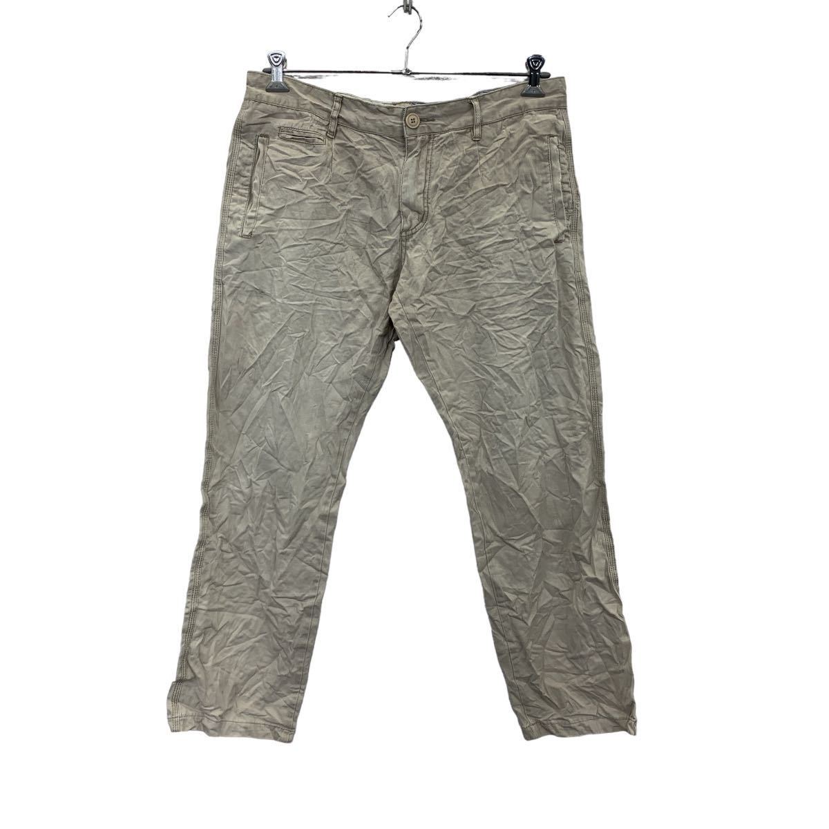 【中古】【古着】 チノパンツ W35 ベージュ シンプル 無地 古着卸 アメリカ仕入 2305-1123