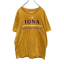 【中古】【古着】 adidas 半袖 プリント Tシャツ L マスタード バスケ IONA GAELS アディダス スポーツ 古着卸 アメリカ仕入 a505-6...