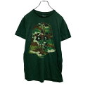 【中古】【古着】 STAR WARS 半袖 プリント Tシャツ S グリーン ダースベイダー 迷彩 カモフラ スターウォーズ キャラクター 古着卸 アメリカ仕入...