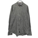 【中古】【古着】 TOMMY HILFIGER 長袖 シャツ L グレー トミーヒルフィガー 古着卸 アメリカ仕入 a505-6230