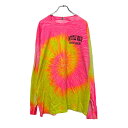 【中古】【古着】 FRUIT OF THE LOOM 長袖 プリント タイダイ Tシャツ XL ピンク イエロー 古着卸 アメリカ仕入 ビッグサイズ 古着卸 ア...