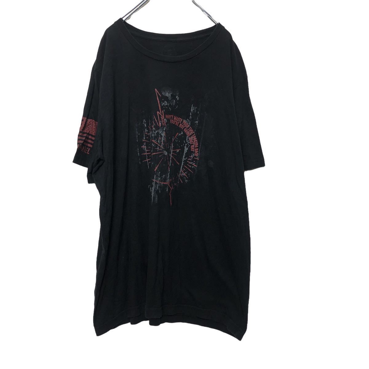 【中古】【古着】 ビッグサイズ プリントTシャツ XXLサイズ 黒 ブラック 古着卸 アメリカ仕入れ a408-5058