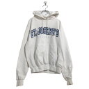 【中古】【古着】 Champion ロゴ スウェット パーカー S ホワイト チャンピオン プルオーバー カレッジ 古着卸 アメリカ仕入 a505-6322