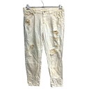 【中古】【古着】 Levi's 711 デニムパンツ W30 リーバイス スキニー レディース クリーム 古着卸 アメリカ仕入 2305-1642