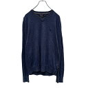 【中古】【古着】 NAUTICA Vネック ニット セーター S ネイビー ノーティカ ウールミックス 古着卸 アメリカ仕入れ a410-5107