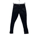 【中古】【古着】 デニムパンツ W30 ブラック スキニー ストレッチ 古着卸 アメリカ仕入 2305-1868