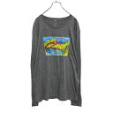 【中古】【古着】 OURAY 長袖 プリント Tシャツ L グレー DAVE HANSEN 絵 ロンT 古着卸 アメリカ仕入 a505-6866