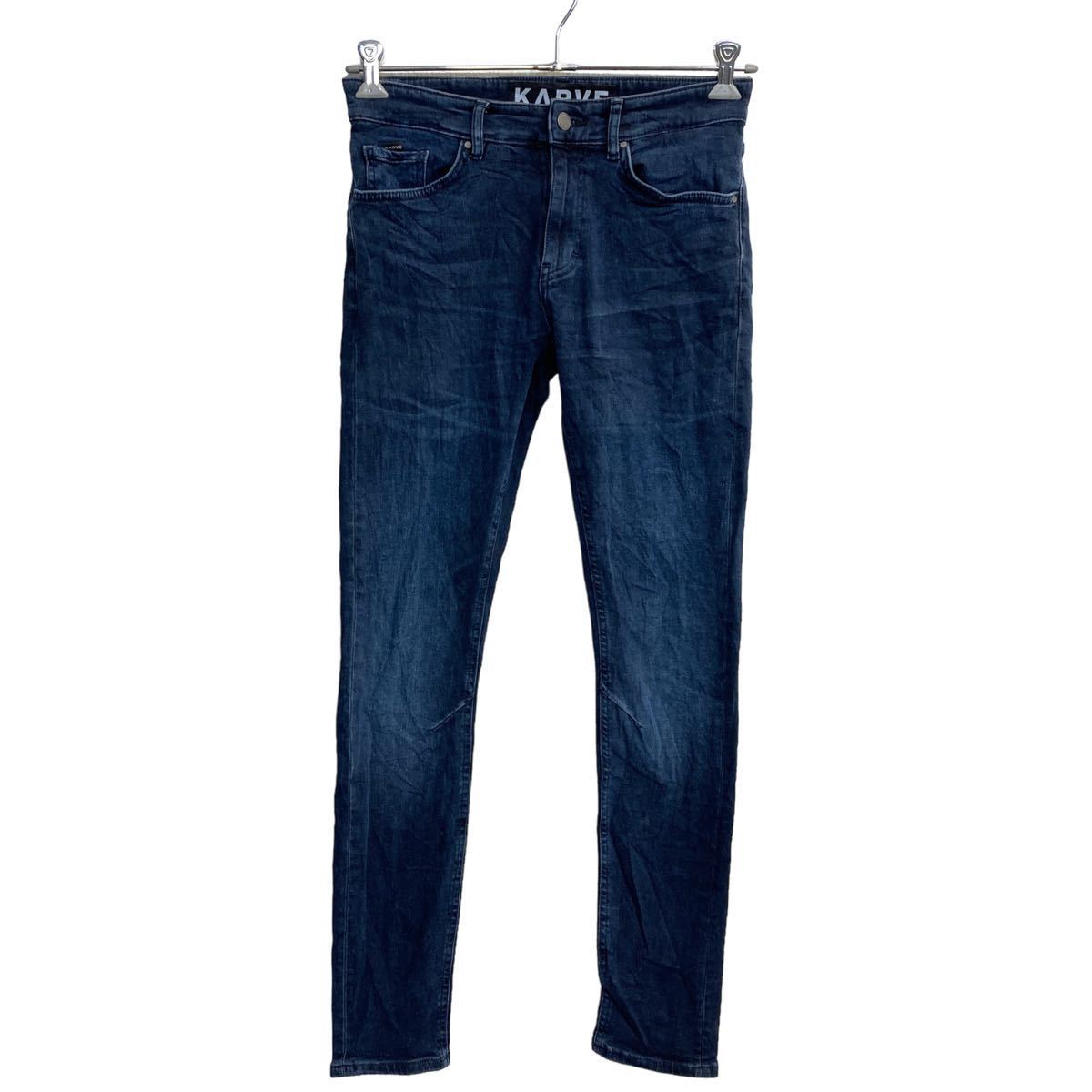  KARVE デニムパンツ W28 スリム インディゴ 古着卸 アメリカ仕入 2305-2065