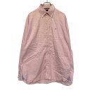 【中古】【古着】 TOMMY HILFIGER 長袖 ボタンダウン シャツ L ピンク トミーヒルフィガー オックスフォード 古着卸 アメリカ仕入 a505-7...