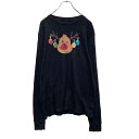 【中古】【古着】 OLD NAVY 長袖 サーマル Tシャツ M ブラック トナカイ クリスマス オールドネイビー ロンT 古着卸 アメリカ仕入 a505-70...