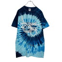 【中古】【古着】 GILDAN 半袖 プリント Tシャツ M ブルー ホワイト タイダイ ギルダン 古着卸 アメリカ仕入 a505-7102