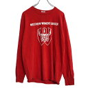 【中古】【古着】 GILDAN 長袖 プリントTシャツ S レッド ギルダン ロンT ロングTシャツ 古着卸 アメリカ仕入 a505-7158