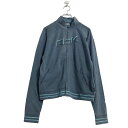 【中古】【古着】 Reebok ロゴ スウェット トレーナー レディース L ブルー リーボック ジップアップ 古着卸 アメリカ仕入 a505-7190