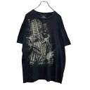 【中古】【古着】 STRUCTURE 半袖 プリント Tシャツ L ブラック 古着卸 アメリカ仕入 a505-7227