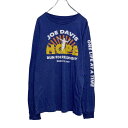【中古】【古着】 長袖 プリント Tシャツ L〜 ネイビー JOE DAVIS ロンT 古着卸 アメリカ仕入 a506-5079
