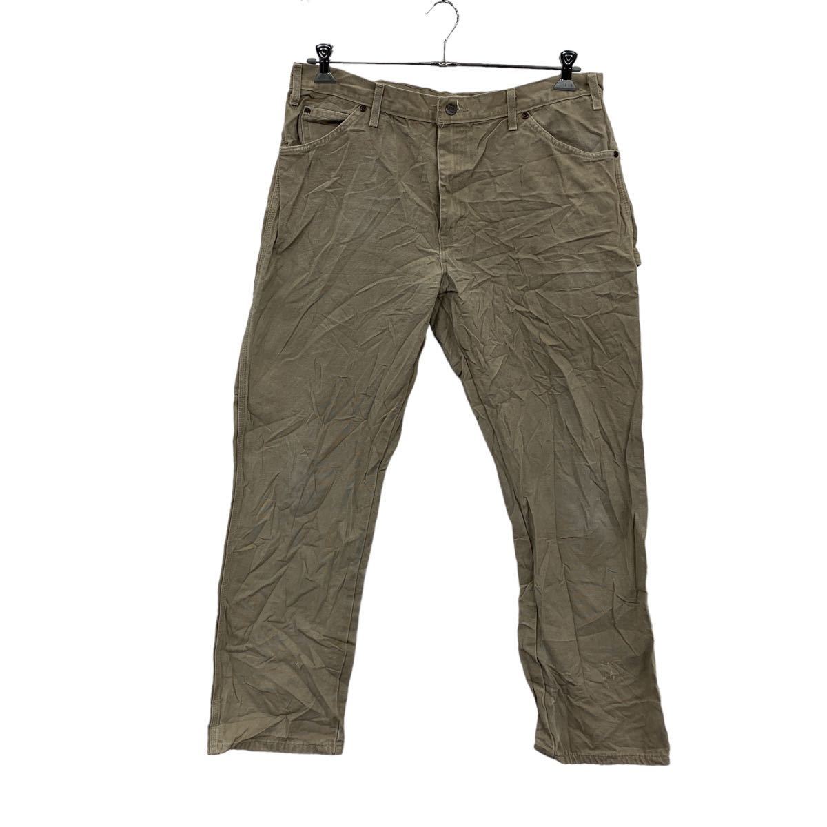 【中古】【古着】 Dickies ワーク・ペインターパンツ W36 ディッキーズ ベージュ ビッグサイズ 古着卸 アメリカ仕入 2306-293