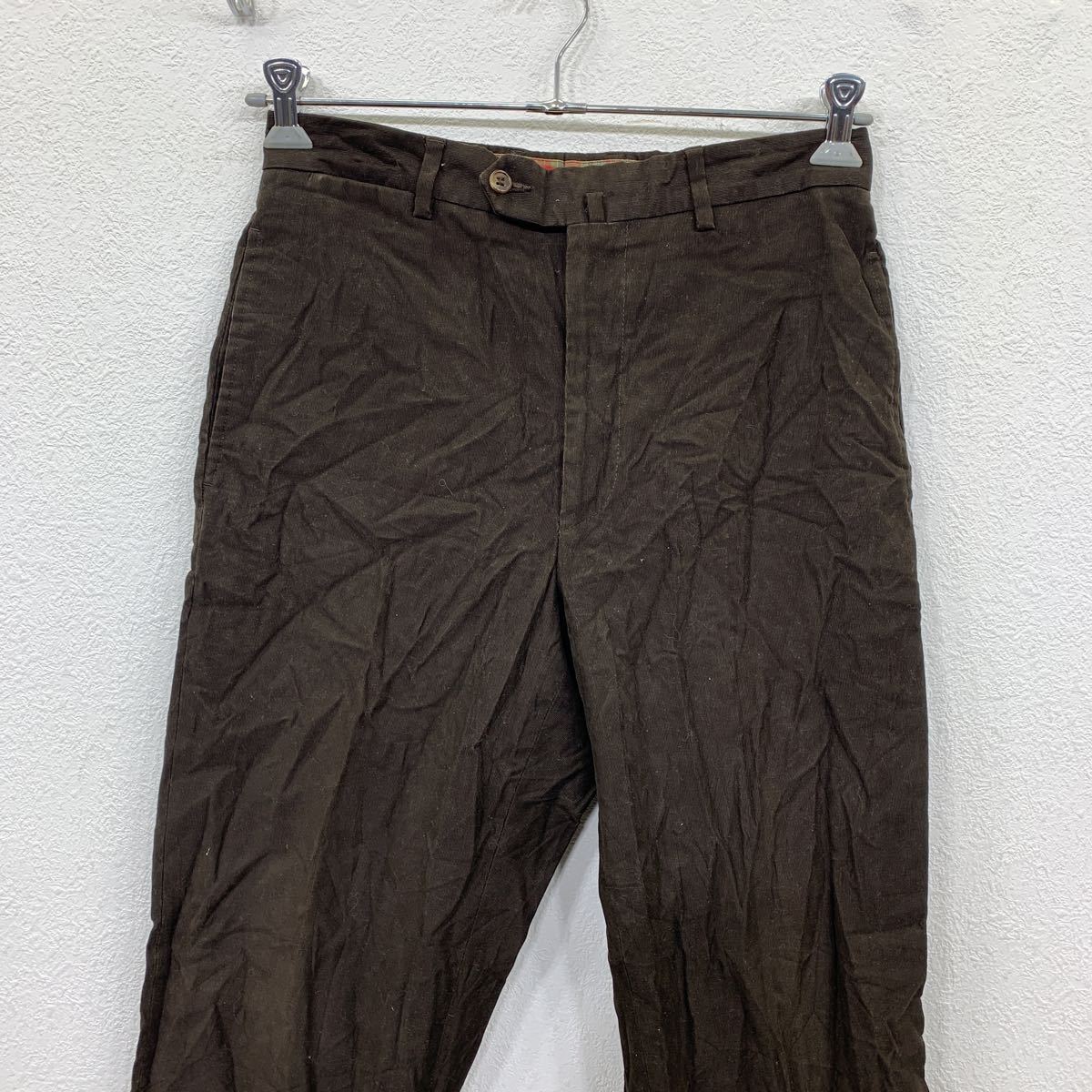 【中古】【古着】 チノパンツ W40 ブラウン シンプル 無地 裏チェック 古着卸 アメリカ仕入 2306-323