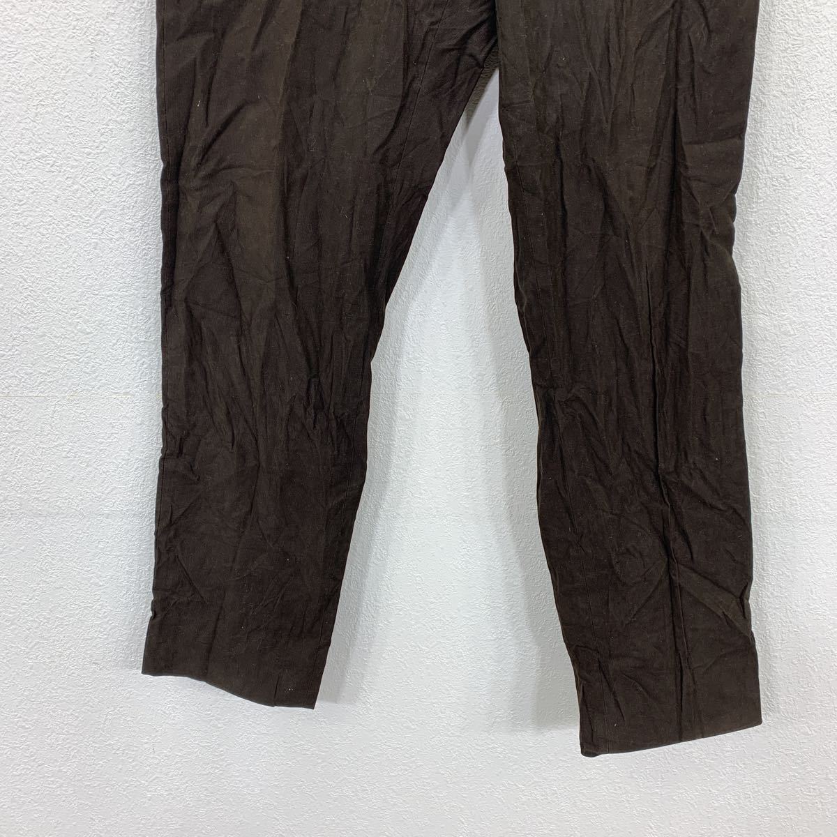 【中古】【古着】 チノパンツ W40 ブラウン シンプル 無地 裏チェック 古着卸 アメリカ仕入 2306-323