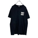 【中古】【古着】 半袖 プリント Tシャツ L ブラック ホワイト イーグル 古着卸 アメリカ仕入 a506-5184