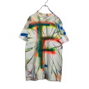 【中古】【古着】 PORT&COMPANY 半袖 Tシャツ M ホワイト カラフル ペイント 古着卸 アメリカ仕入 a506-5201