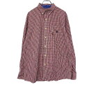 【中古】【古着】 CHAPS 長袖 チェック シャツ L レッド ホワイト チャップス ボタンダウン 古着卸 アメリカ仕入 a506-5281