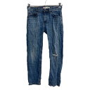 【中古】【古着】 Levi's 505 デニムパンツ W28 リーバイス レギュラー レディース インディゴ 古着卸 アメリカ仕入 2306-622